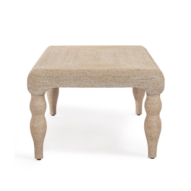 Vicky Natural Woven Seagrass Coffee Table For Sale - Image 4 of 7