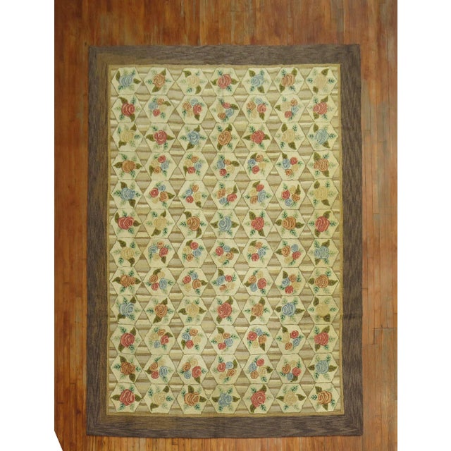 Vintage American Hooked Room Size Rug, 8'3'' X 11'9'' For Sale - Image 12 of 12