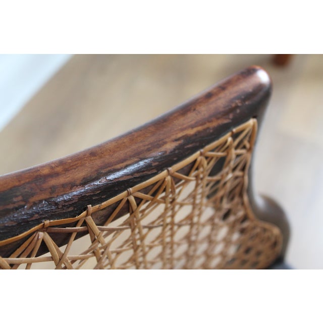 Vintage Rattan Bergere Armchair For Sale - Image 6 of 12