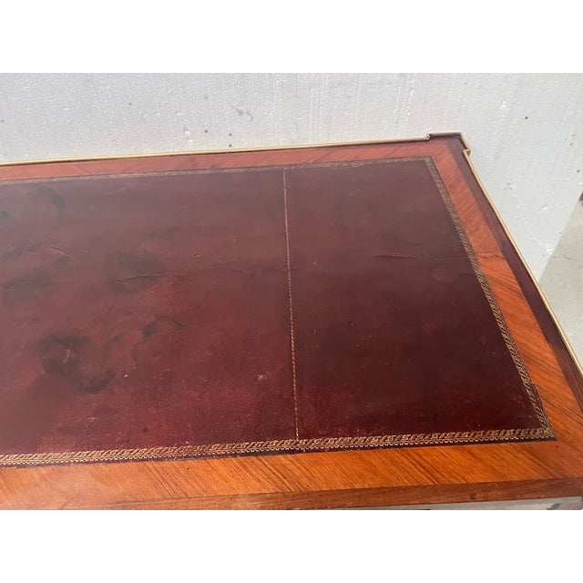 Louis XVI Flat Desk in Mahogany and Rosewood Veneer, 18th Century For Sale - Image 9 of 18