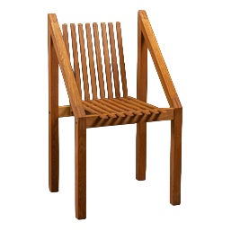 Architectural Accent Chair, 1980s For Sale