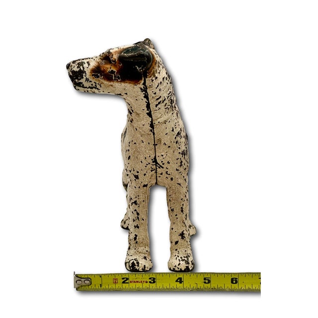 Vintage 1930s American Hubley Manufacturing Company Cast Iron Fox Terrier Dog Doorstop For Sale - Image 18 of 18