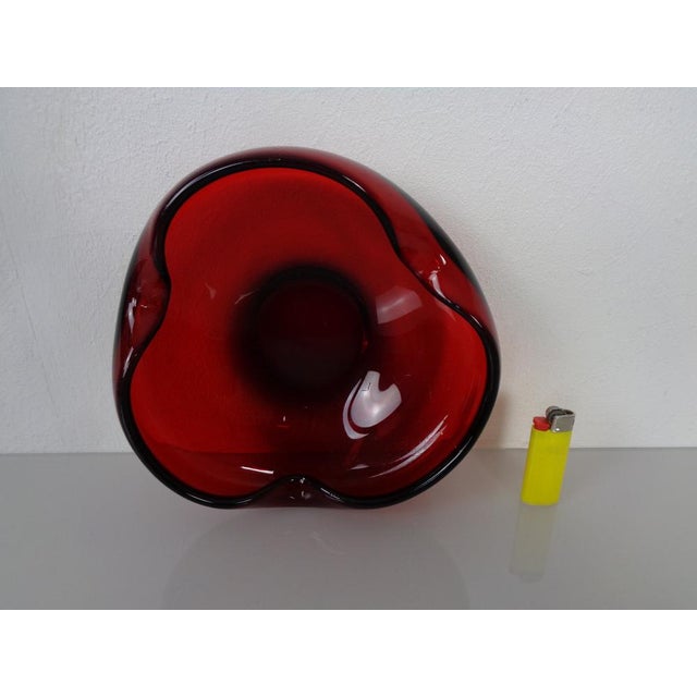 Red Sommerso Murano Glass Bowl or Ashtray, Italy, 1960s For Sale - Image 16 of 18