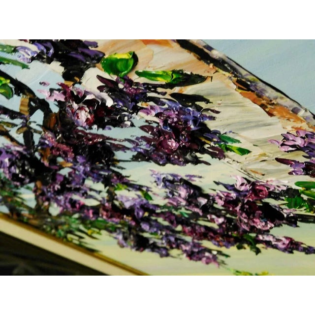 Blue Maya Eventov "Spring's Creations" Original Acrylic Flowers Hand Signed 050213-04 For Sale - Image 8 of 10