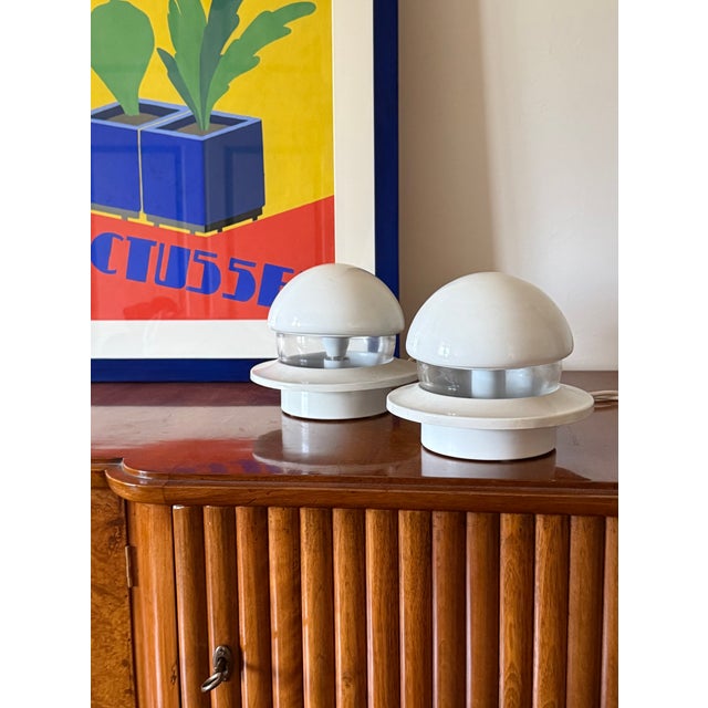 1970s Space Age Bedside Table Lamps, Italy - Set of 2 For Sale - Image 10 of 10
