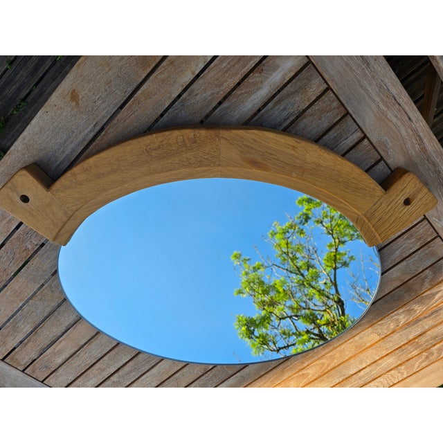 Oval Mirror by Guillerme & Chambron for Votre Maison, 1960 For Sale - Image 13 of 17