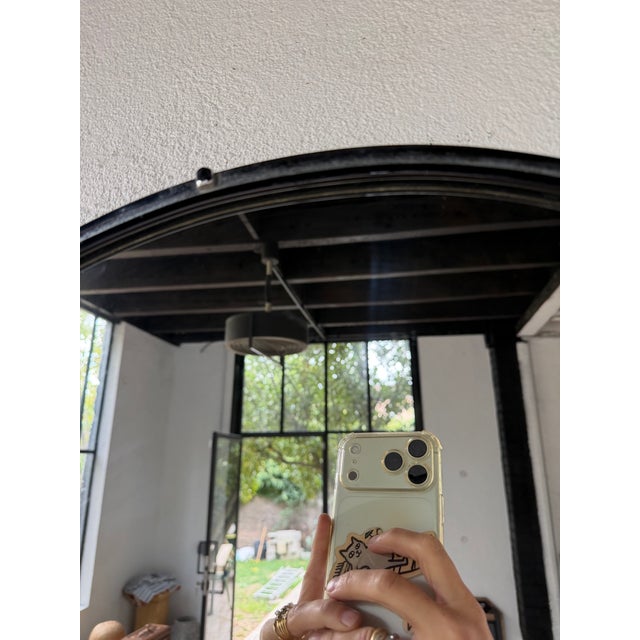 Vintage Round Metal Mirror, 1970s For Sale - Image 13 of 18