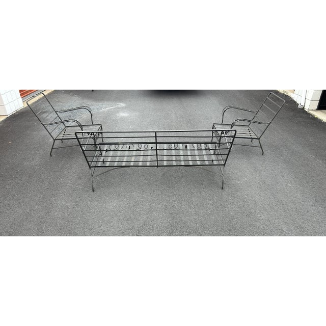 Perfect for your outdoor space! The bench measures 71x24x31 and the 2 oversized chairs measure about 24x29x35 Very durable...