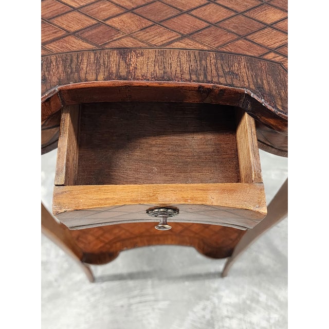 Antique French Louis XV Gueridon Marquetry Table For Sale - Image 11 of 12