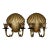 Vintage Brass Shell Candle Sconces- A Pair For Sale