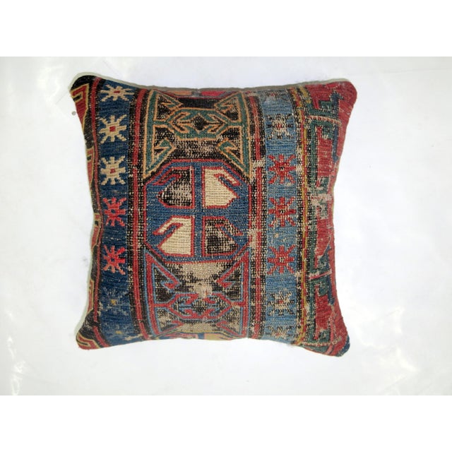 Mid 19th Century Zabihi Collection Worn Soumac Flat-Weave Pillow For Sale - Image 5 of 5
