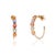 Metal Natural Oval Cut 4.07ct Rainbow Sapphire Half Hoop Earrings in 14k Yellow Gold- A Pair For Sale - Image 7 of 16