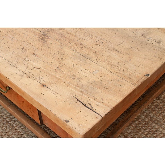 English 1800's English Sycamore Coffee Table W/ 1 Drawer For Sale - Image 3 of 11