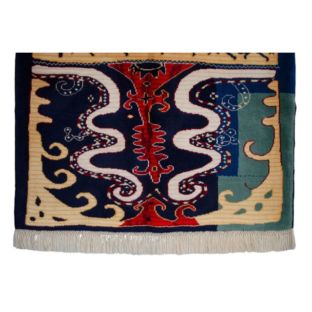 Hand Knotted Turkish Wool Rug in Modern Anatolian Style, 4'2" X 5'7" For Sale - Image 9 of 16