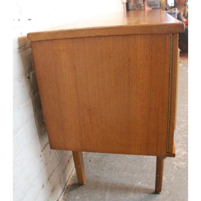 Mid-Century Teak Credenza W/ Louvered Front For Sale - Image 12 of 18