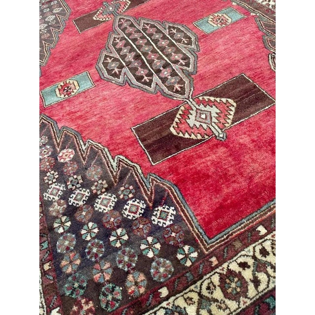 Vintage Rustic Wool Hamadan Rug, 1950s For Sale - Image 14 of 15
