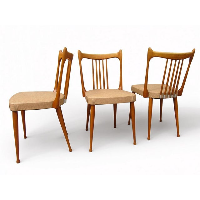 Mid-Century Dutch Organic Chairs from Stevens, 1950s, Set of 3 For Sale - Image 12 of 12