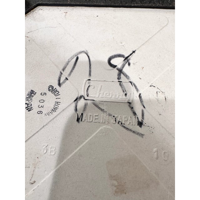 Mid-Century Modern Vintage Trivet Cast Iron Ceramic Tile For Sale - Image 3 of 6
