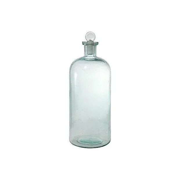 Antique Aqua Apothecary Bottles - a Pair For Sale In Chicago - Image 6 of 10