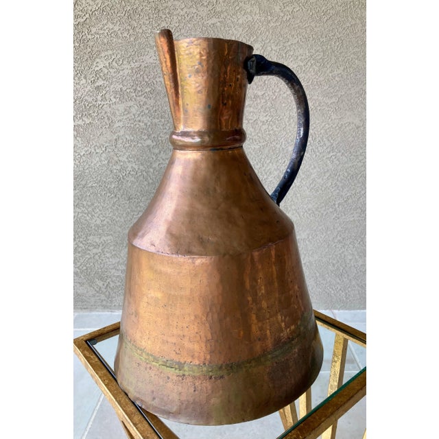 Circa 19th-Century Cramp Seam Copper & Wrought Iron English Milk Jug For Sale - Image 12 of 13