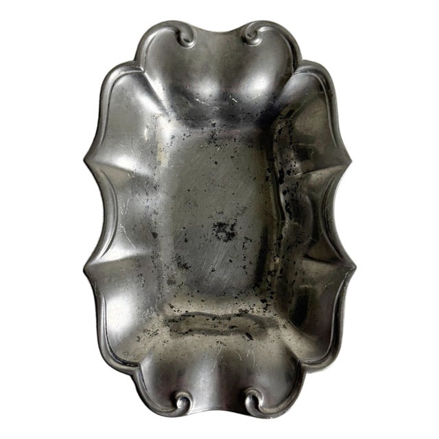 Italian Pewter Ashtray Catchall For Sale