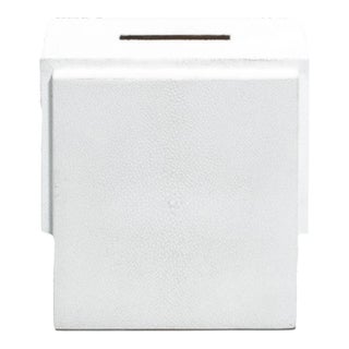 Tissue Box in White Shagreen by R&y Augousti For Sale