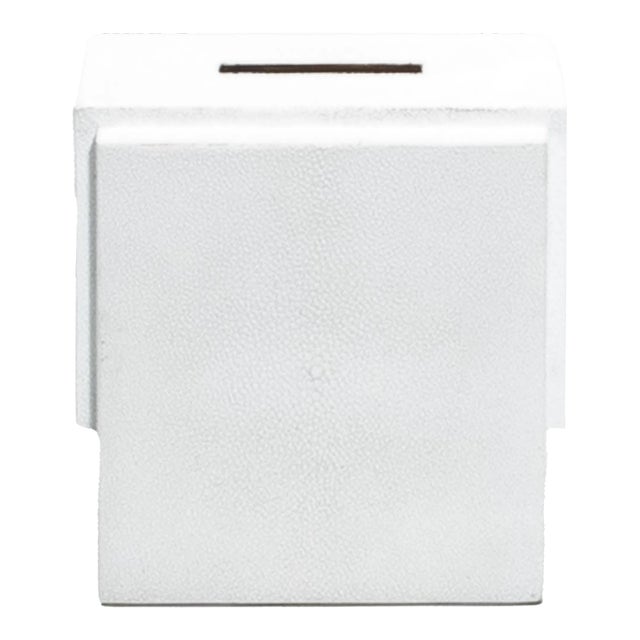 Tissue Box in White Shagreen by R&y Augousti For Sale
