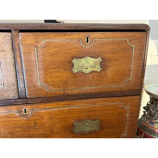 Bronze Early 19th Century Fantastic English Campaign Chest For Sale - Image 8 of 12