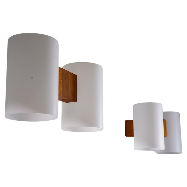 Mid-Century Swedish Wall Lamps attributed to Luxus, 1960s, Set of 2 For Sale