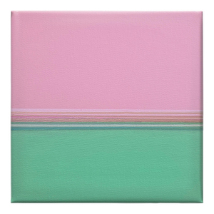 Pink & Mint Green Abstract Acrylic Painting