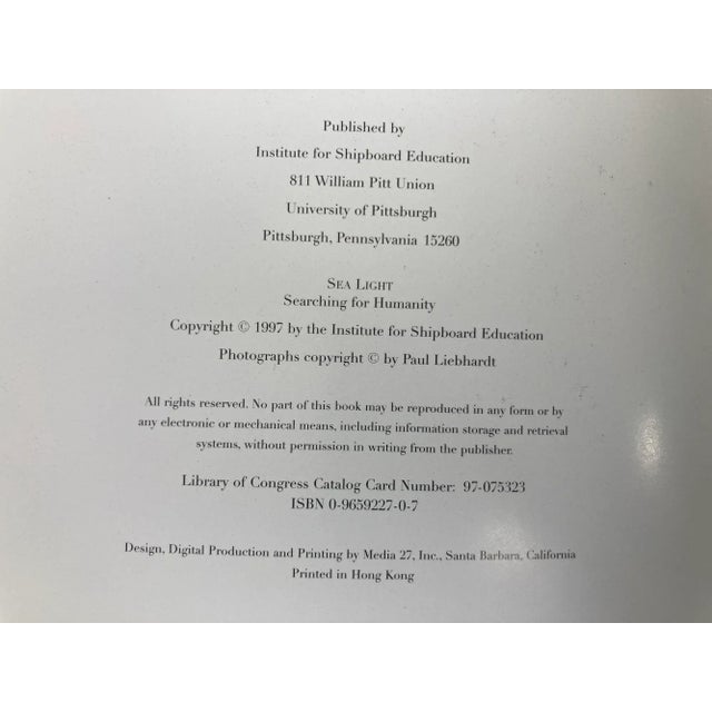 Sea Light by Paul Liebhardt Hardcover Photography Book 1997 For Sale - Image 4 of 13