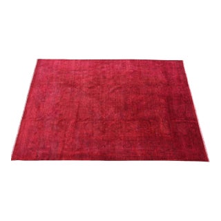 Hand Made Tibetan Wool Cranberry Red Rug 9 X 12 For Sale