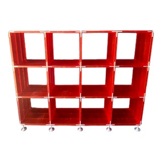 Porro Endless Shelf in Orange For Sale