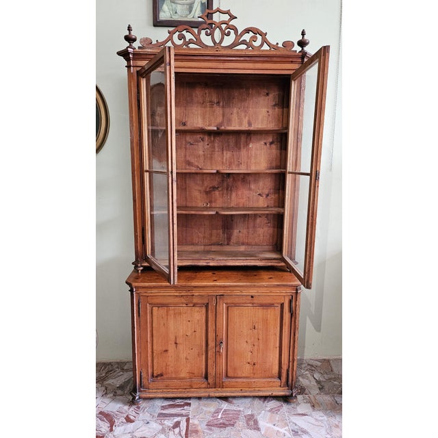 Antique Tuscan Showcase Buffet, 1890s For Sale - Image 9 of 10