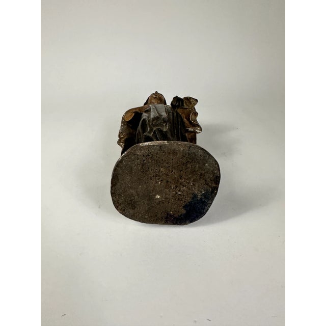 19th Century Antique Spanish Colonial Santos Figure With Glass Eyes For Sale In Chicago - Image 6 of 6