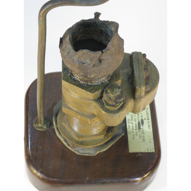 Table Lamp Nautical Antique S.S. San Jose Brass Recovered Pipe For Sale - Image 4 of 16