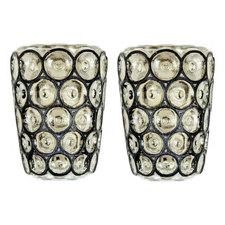 Mid-Century Modern Glass Wall Lights from Limburg, Germany, 1960s, Set of 2 For Sale