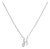 10K White Gold Diamond Accent "H" Initial Script Style Pendant Necklace For Sale