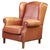 Patinated Cognac Leather Wingback Lounge Chair, Netherlands, 1960s For Sale - Image 13 of 13