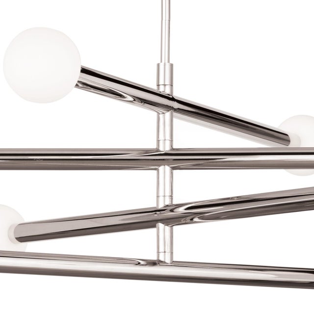 Traditional Regina Andrew Beaubien Steel Chandelier, Polished Nickel For Sale - Image 3 of 6