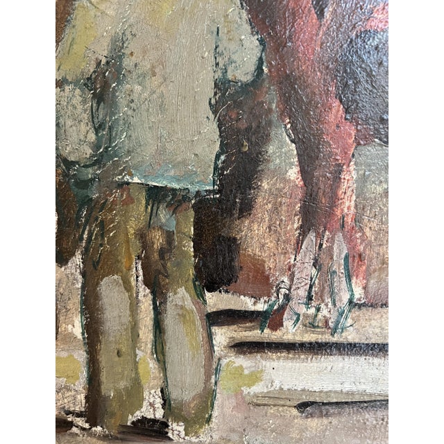 Percival Pernet, Marchands de chevaux, 1916, Oil on Canvas, Framed For Sale - Image 7 of 12