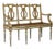 Bench in Lacquered Wood and Vienna Straw, 1960s For Sale