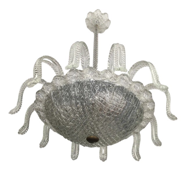Medusa Ceiling Light attributed to Barovier & Toso, 1950s For Sale