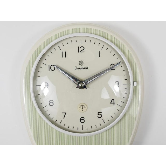 1960s Mid-Century Wall Clock & Timer in the style of Striped Max Bill from Junghans, Germany, 1960s For Sale - Image 5 of 17