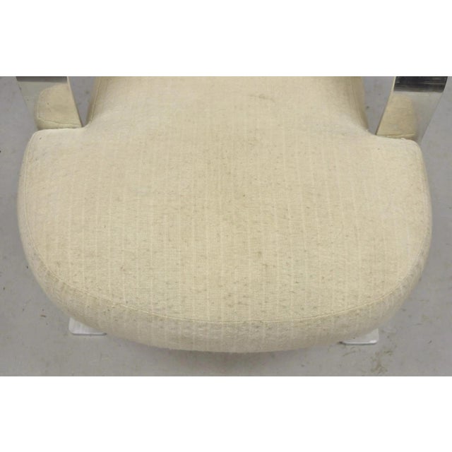 Mid 20th Century Vintage Mid Century Modern Aluminum Flat Bar Ski Base Cantilever Lounge Chair For Sale - Image 5 of 12