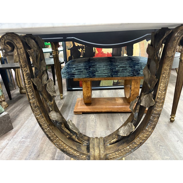 1930s Italian Art Deco Bronze Console Table For Sale - Image 12 of 18