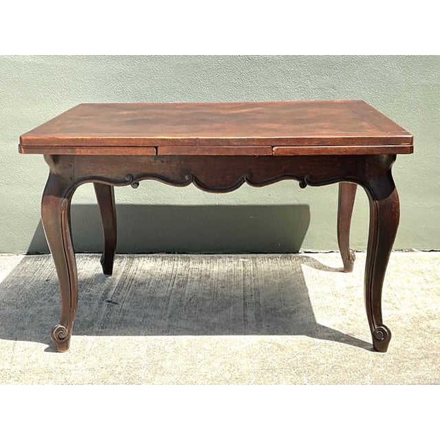 Vintage Herringbone Extendable Dining Table For Sale - Image 17 of 18