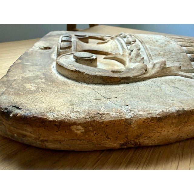 Early 20th Century Antique Neoclassical French Decorative Architectural Bas-Relief Cast Plaster Workshop Sample, High Relief Urn Motif For Sale - Image 5 of 12