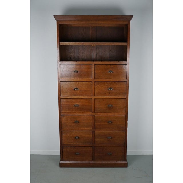 Antique French Oak Filing Cabinet, 1920s For Sale - Image 18 of 18