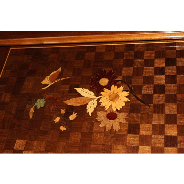 Nesting Tables in Floral Marquetry, 1900s, Set of 4 For Sale - Image 10 of 18